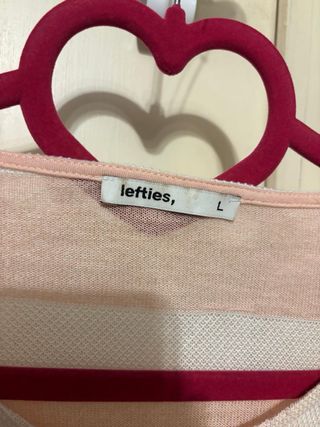 Jersey fino Lefties rayas rosa y blanco Talla L