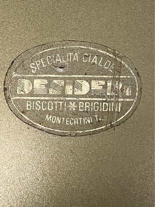 Scatola di latta Desideri Montecatini Terme