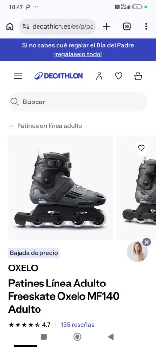 Patines en línea Oxelo MF140 Adulto