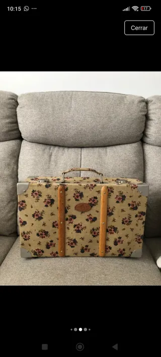 Maleta vintage floral única