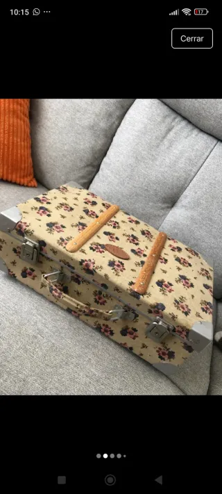 Maleta vintage floral única