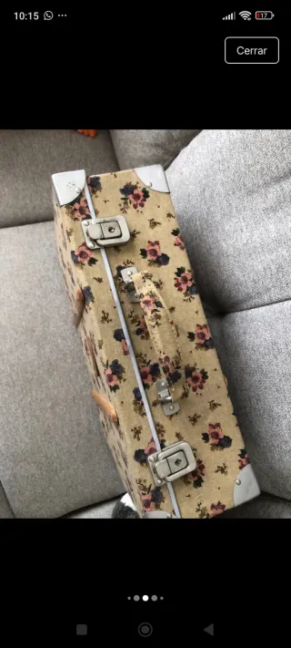 Maleta vintage floral única