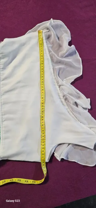 Vestito Mangano donna plissettato bianco/verde 40