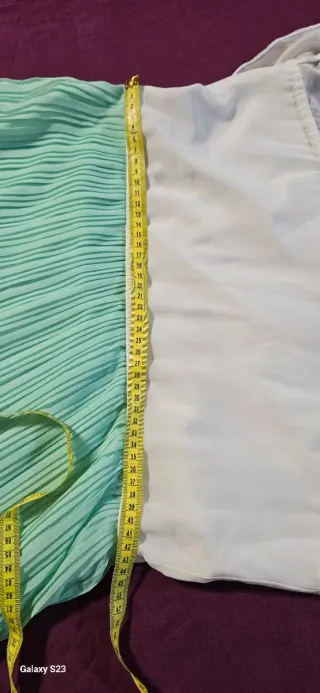 Vestito Mangano donna plissettato bianco/verde 40