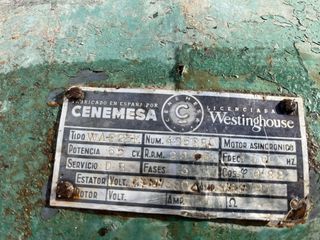 Motor Eléctrico Westinghouse. 65 CV, 380V