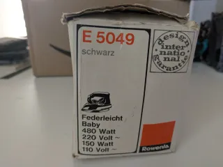 Plancha de viaje Rowenta vintage alemana