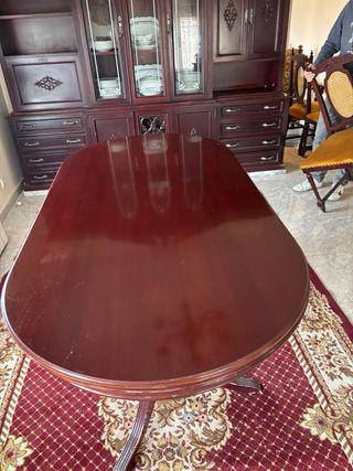 Conjunto mueble salon, mesa extensible  y 6 sillas