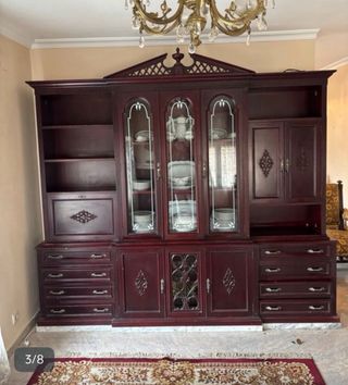 Conjunto mueble salon, mesa extensible  y 6 sillas