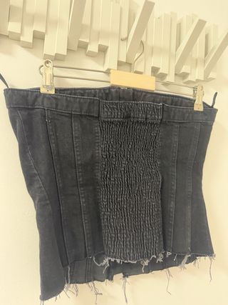 Corsé vaquero negro Zara