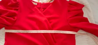 Vestido rojo,midi. comunion,boda,evento talla 44/4