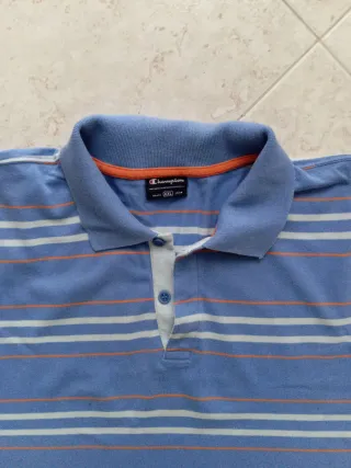 Polo Champion righe blu/bianco/arancio XXL