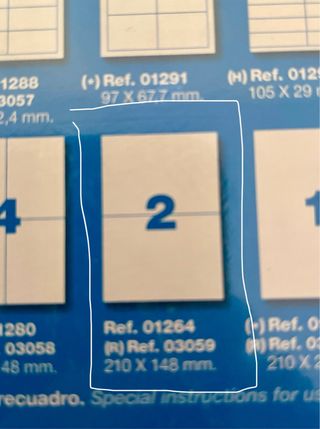 Etiquetas APLI Ref 01264 (100 uds)