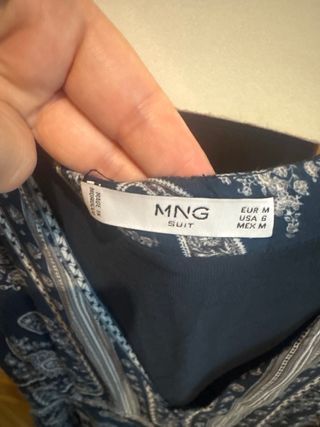 Vestido Mango Azul Talla M