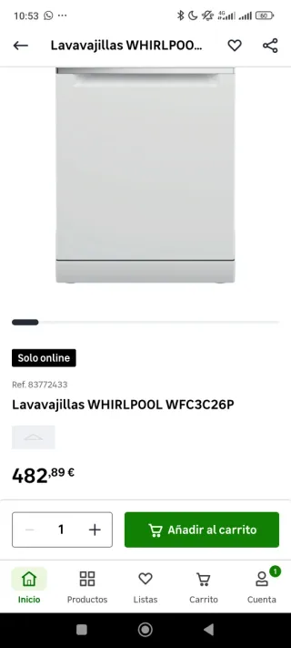 Lavavajillas Whirlpool 14 servicios