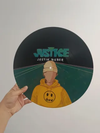 Vinilo pintado a mano Justice - Justin Bieber