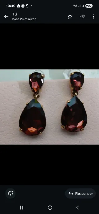 Pendientes de gota facetados