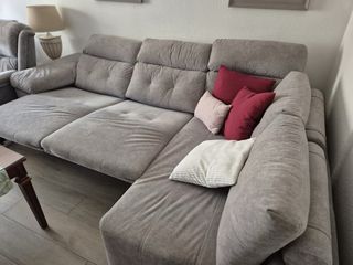 Sofá Chaise Longue Gris