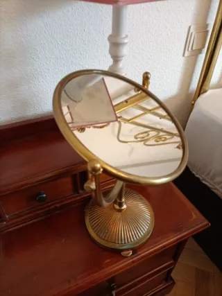 Espejo de mesa bronce 40cm