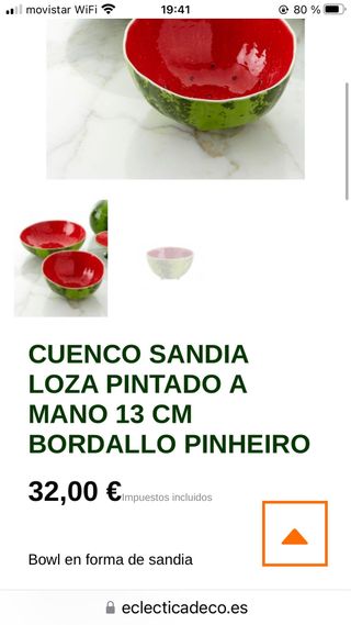 2 Bols Bordallo Sandía Cerámica