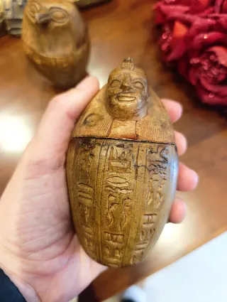 Conjunto Vasos Canopes Piedra Egipcia