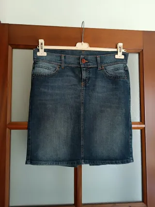 Gonna jeans Benetton blu