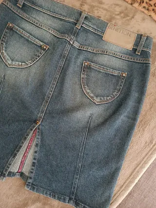 Gonna jeans Benetton blu