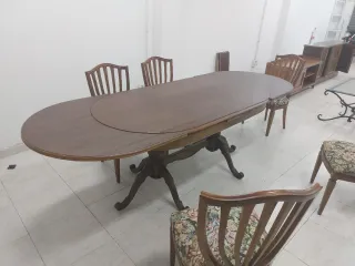 Conjunto mesa de comedor y 6 sillas
