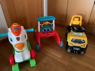 Set Juguetes Bebé: Caballo Balancín, correpasillos