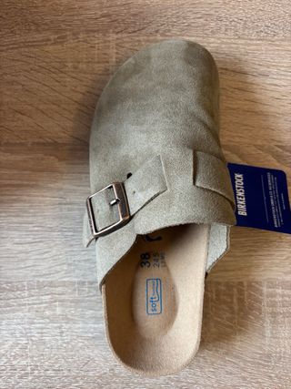 Zuecos Birkenstock Beige/Verde Talla 38