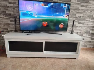 Set de muebles de Nogal macizo lacado en blanco