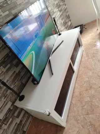 Set de muebles de Nogal macizo lacado en blanco