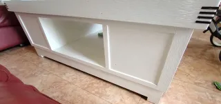 Set de muebles de Nogal macizo lacado en blanco