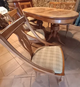 Mesa comedor y 6 sillas madera