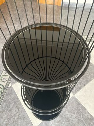 Estantería jaula negra metálica