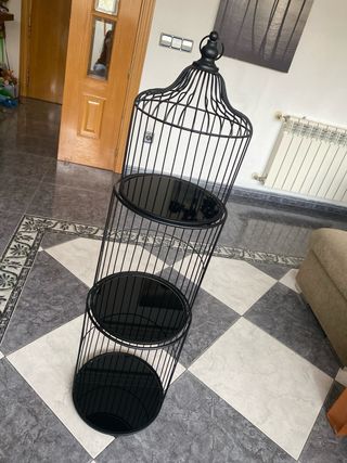 Estantería jaula negra metálica