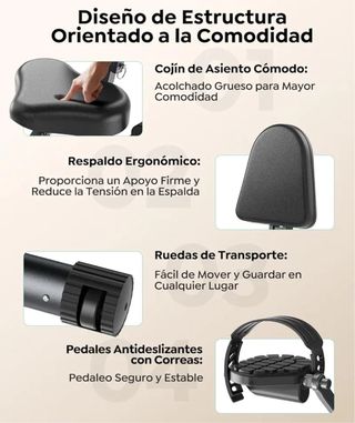 Bicicleta estática plegable