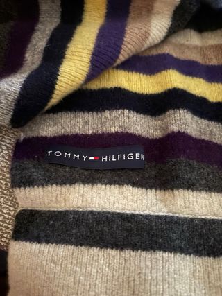 Conjunto Gorro y Bufanda Tommy Hilfiger Rayas orig
