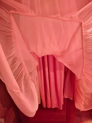 Vestido largo naranja pastel T-46