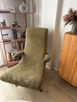Butaca de tela verde