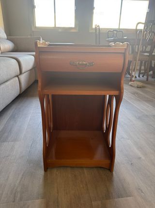 Mesita auxiliar madera con cajón
