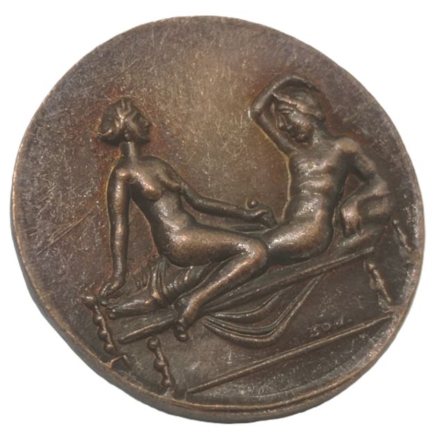 Réplica de moneda romana Spintrie del sexo de Spintrie código E8