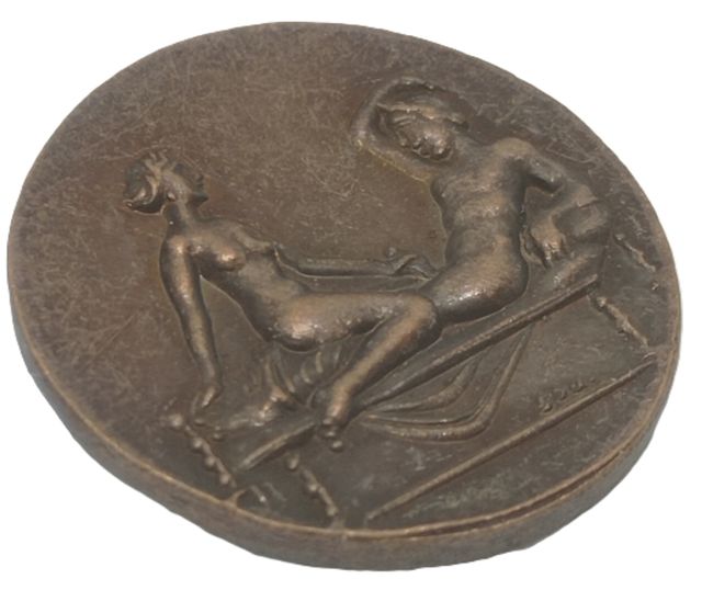 Réplica de moneda romana Spintrie del sexo de Spintrie código E8