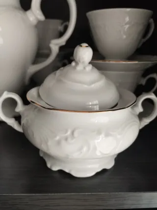 Juego de té porcelana 12 tazas
