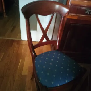 4 Sillas de Comedor Cerezo Tapizadas