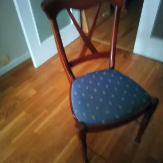 4 Sillas de Comedor Cerezo Tapizadas