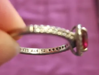 Anillo Pandora Corazón Rojo Talla 52