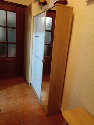 Zapatero/Escobero Madera y Blanco