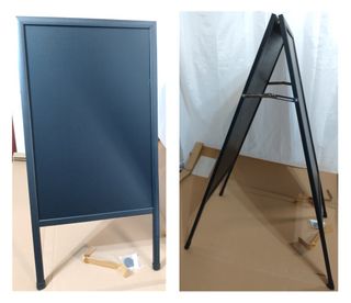 Bi-office ardósia de giz dupla com moldura (122)