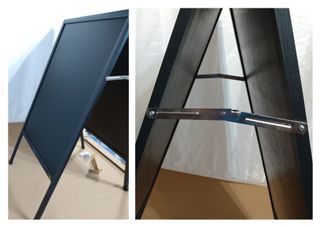 Bi-office ardósia de giz dupla com moldura (122)