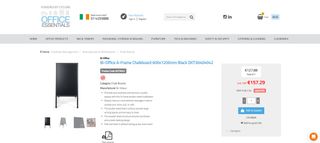 Bi-office ardósia de giz dupla com moldura (122)